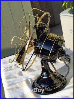 Antique Robbins & Myers cast iron desk fan, List #1801 AAA Beautiful Restoration