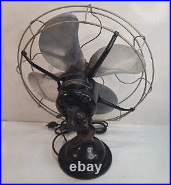 Antique SIGNAL 17 1930s Art Deco Osculating Electric Fan Model No. 1250A WORKS