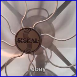 Antique SIGNAL 17 1930s Art Deco Osculating Electric Fan Model No. 1250A WORKS