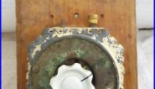 Antique Scarce Early Marelli Ceiling Fan Porcelain Switch Speed Regulator Italy