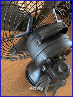 Antique Shibaura Electric Fan Vintage Showa Retro Tested Working Japan Rare