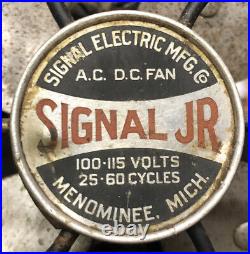 Antique Signal Electric Mfg Co 8 Cool Spot Jr Electric Metal Fan Signal Jr