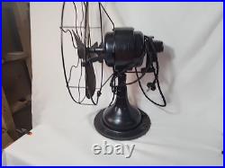 Antique Star Rite Fitzgerald Desk Rotating Fan Brass Blades