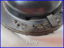 Antique Star Rite Fitzgerald Desk Rotating Fan Brass Blades