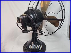 Antique Star Rite Fitzgerald Desk Rotating Fan Brass Blades