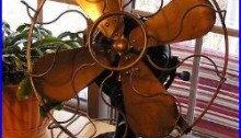 Antique Table Fan Westinghouse 1893 Original 13 Cage Brass Blades Style #60677
