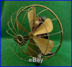 Antique Thomas A. Edison Battery Powered Electric Fan with Blade & Cage Condition