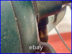 Antique VTG GE General Electric 13 Fan, Green 4 Blade Fan v191372, Orig Paint
