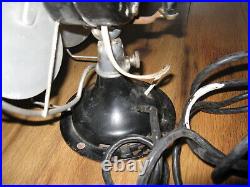 Antique VTG Gilbert Black Silver Swan 9 10 Electric Fan 1930s Oscillating Rare
