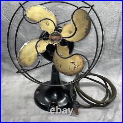 Antique Very RARE 1921 EMERSON JR 10 inch Fan / Stationary Plug/ Runs