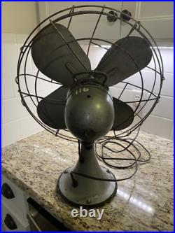 Antique Vintage 17 Emerson Fan 3 Speed, 4 blade Model 79648 SD. Working well