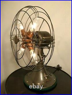 Antique Vintage Art Deco Retro Immaculate GE Vortalex Fan to Lamp Conversion