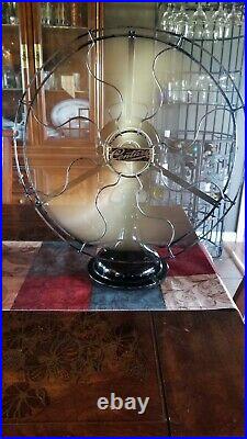 Antique Vintage Century 16 inch Brass Blade Electric Fan Restored