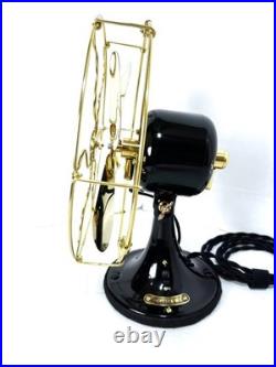 Antique Vintage Collectible electric 1920s GE 9 Whiz Fan Brass Cage Blade