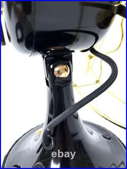 Antique Vintage Collectible electric 1920s GE 9 Whiz Fan Brass Cage Blade