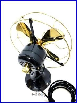 Antique Vintage Collectible electric 1920s GE 9 in Whiz CUSTOM Base & Brass Bl C