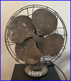 Antique Vintage EMERSON 4 Blade Metal Desk Table Fan, Type 77648 16