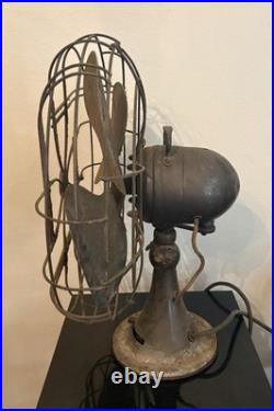 Antique Vintage EMERSON 4 Blade Metal Desk Table Fan, Type 77648 16