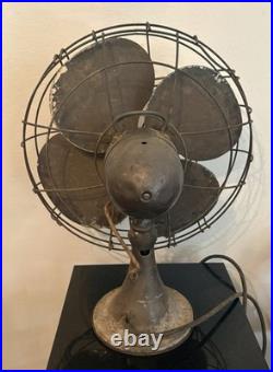 Antique Vintage EMERSON 4 Blade Metal Desk Table Fan, Type 77648 16