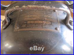Antique Vintage EMERSON Emerson Fan Type 29646 Oscillating Parker Brass Blade
