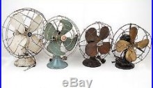 Antique Vintage Electric 4pc Fan Lot, GE, Century, Emerson Electric, R&M Banner
