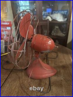 Antique Vintage Electric Fan Oscillating Working Flower / Daisy Decorative Cage