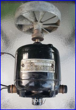 Antique Vintage Electric Fan Robbins & Myers Unique Small Motor HIGH SPEED