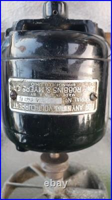 Antique Vintage Electric Fan Robbins & Myers Unique Small Motor HIGH SPEED