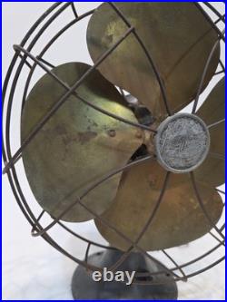 Antique Vintage Emerson 11 Brass Blade Fan Type 6250 F Works Read Description Antique Vintage Emerson 11 Brass Blade Fan Type 6250 F Works Read Description