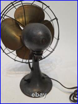 Antique Vintage Emerson 11 Brass Blade Fan Type 6250 F Works Read Description Antique Vintage Emerson 11 Brass Blade Fan Type 6250 F Works Read Description