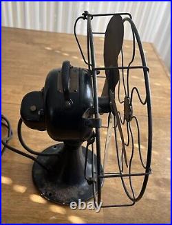 Antique Vintage Emerson Electric Brass Fan, Adjustable Oscillating Type 29646