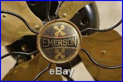 Antique Vintage Emerson Fan Brass Blades Type 26646