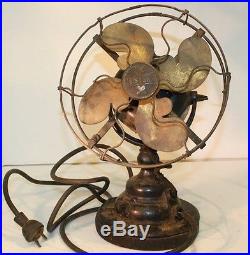 Antique Vintage Emerson Oscillating Fan Does Not Work Metal Blades