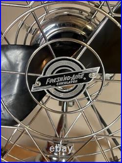 Antique/Vintage Fresh'nd Aire 3 Speed Model 14 Mickey Mouse Chrome Fan RARE