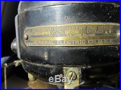 Antique-Vintage GE 12 Fan Big Motor Yoke 6 Brass Blades & Cage UNRESTORED