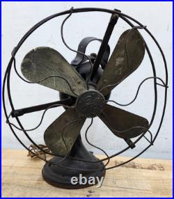 Antique Vintage GE Electric Fan 12 Brass Blade For Parts Or Repair