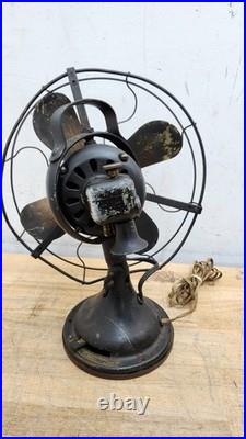 Antique Vintage GE Electric Fan 12 Brass Blade For Parts Or Repair