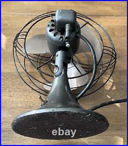 Antique Vintage GE Electric Fan Adjustable Oscillating Vortalex 3 Blade, Working