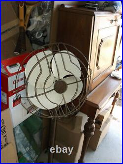 Antique Vintage GE Standing 2 speed Floor Fan 30s 40s Art Deco