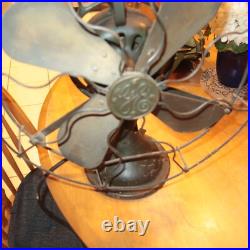 Antique Vintage General Electric GE Brass Blade 13 Cage Fan 75423 see video