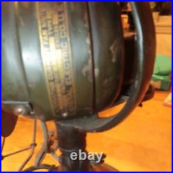 Antique Vintage General Electric GE Brass Blade 13 Cage Fan 75423 see video