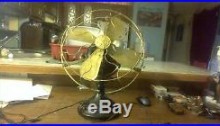 Antique Vintage Old GE Fan Original Condition Working 1901 GE 12 Brass Blade
