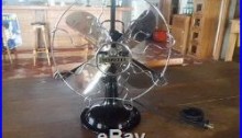 Antique Vintage Oscillating Italian Marelli ¨0.30¨ Electric Fan Revised