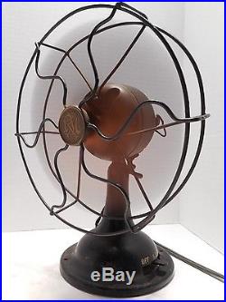 Antique / Vintage Robbins & Myers AC / DC Electric Fan List No 3500 Works Nice