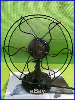 Antique Vintage Robbins&myers Electric Fan 8 List No 4100s Volts 60 Cyc. A. C