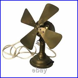 Antique Vintage Small WESTINGHOUSE 3.5 Blade Brass Fan Working Style 108448B