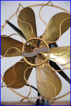 Antique Vintage Westinghouse Electric Fan brass blade industrial Parts G3D