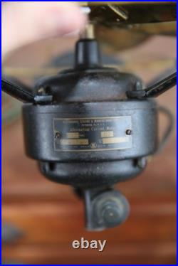 Antique Vintage Westinghouse Electric Fan brass blade industrial Parts G3D