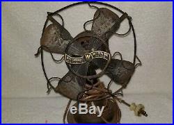 Antique Vintage Westinghouse Whirlwind Fan Style 280598 Runs 1920s