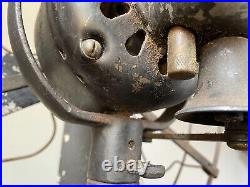 Antique Vintage fan GRAYBAR GE Oscillating 16 large man cave garage mid century